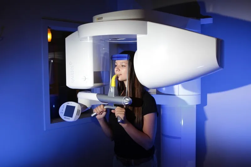 Patient receiving a cone beam CT Scan